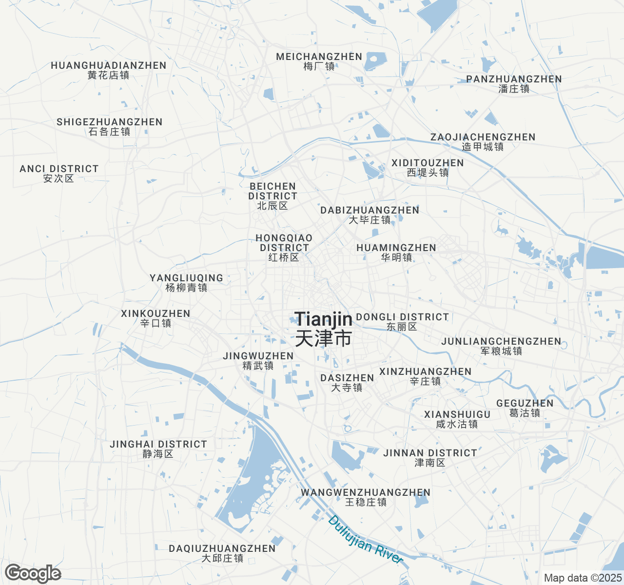 Map of Tianjin