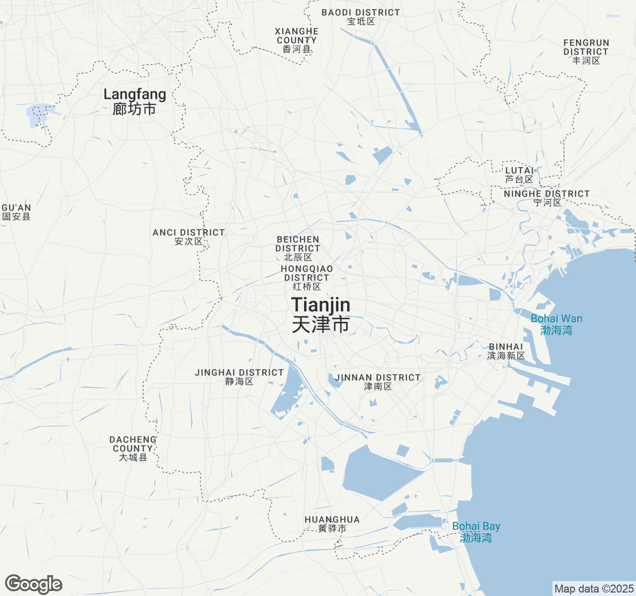 Map of Tianjin